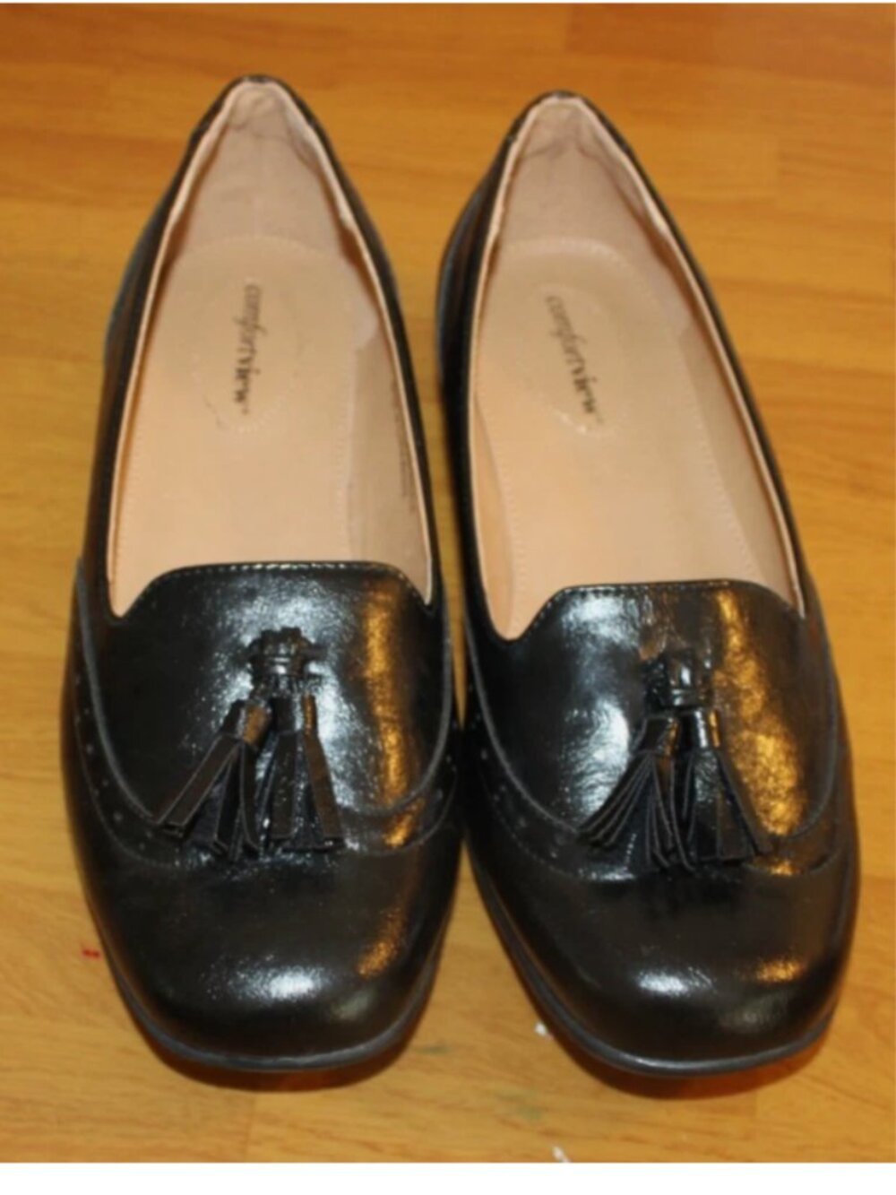Black Wingtip Tassel Loafers Comfort Flats 9 W Comfortview The Aster Shoes